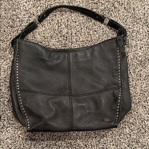 The Sak Black Silverlake Leather Studded Shoulder Bag